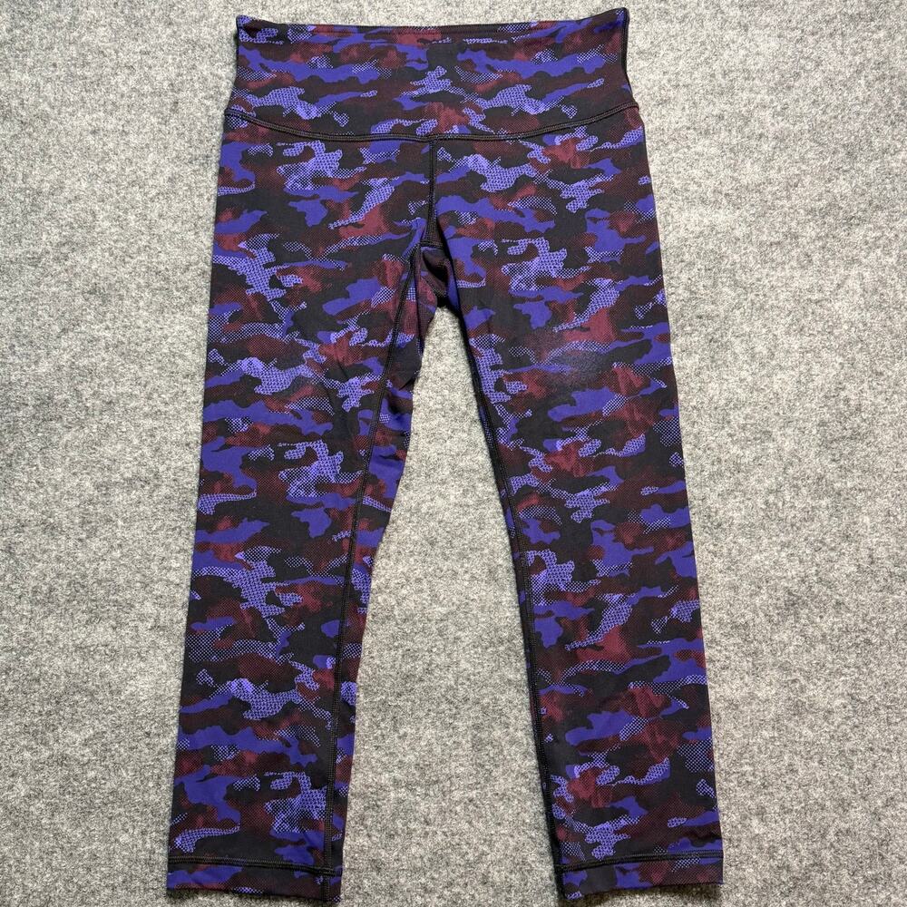 Lululemon Wunder Under Crop III Hounds Camo Leggings Size 6